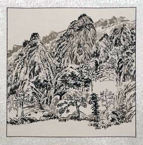 绘画类优秀奖作品《空山松壑隐居图》 作者:基础医学院毕珺辉