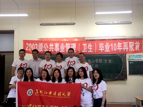 2003级公共事业管理专业校友值年返校合影