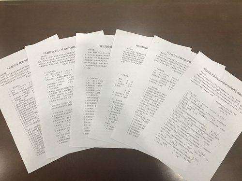 六支主题学习实践小分队发放的调查问卷