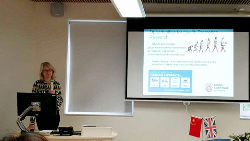 伦敦南岸大学健康学院苏西博士介绍英国健康促进研究概况
